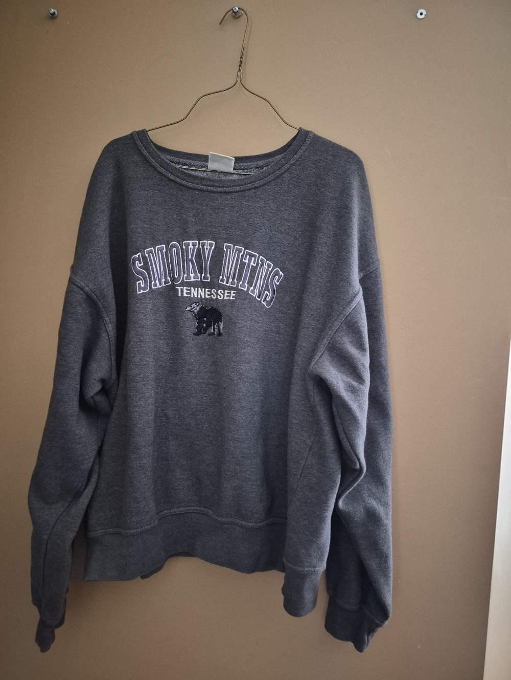 Smoky Mtns Tennessee Gray Crewneck Sweatshirt Unisex XL